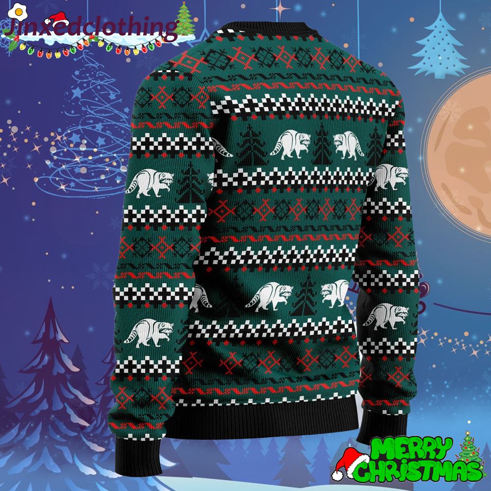 Raccoon A Trashy 6 Raccoon Lover 3d Ugly Christmas Sweater Gift Men Women 